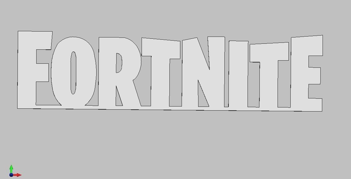 logo FORTNITE 3D 3D print model_2