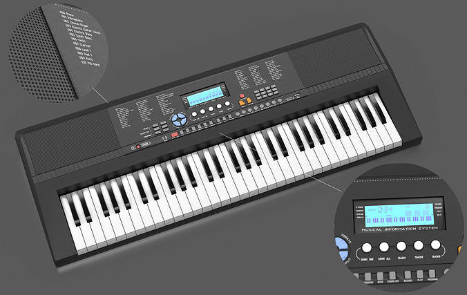 Portable Keyboard Low-poly 3D model
