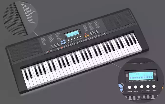 Portable Keyboard Low-poly 3D model