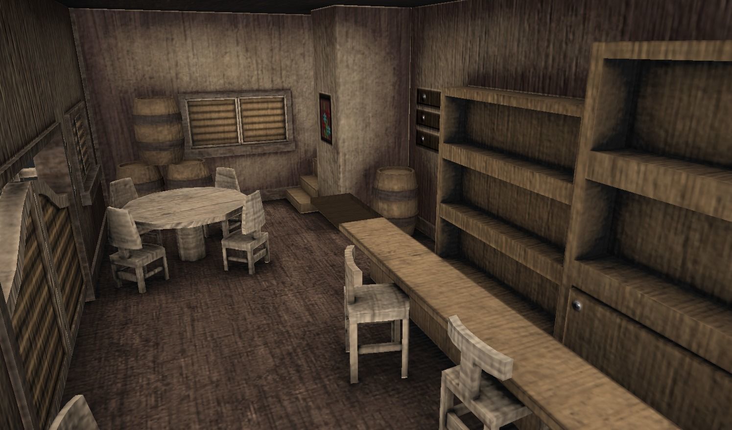 Western Saloon - Old West Scene Asset - Backdrop Full Perm Low-poly 3D model_4