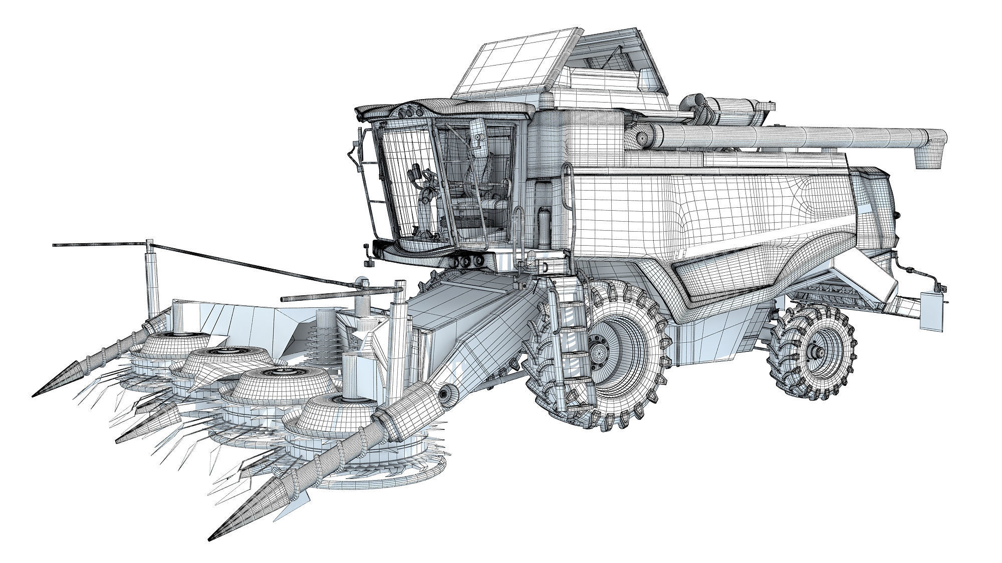  Combine Harvester 3D model_14