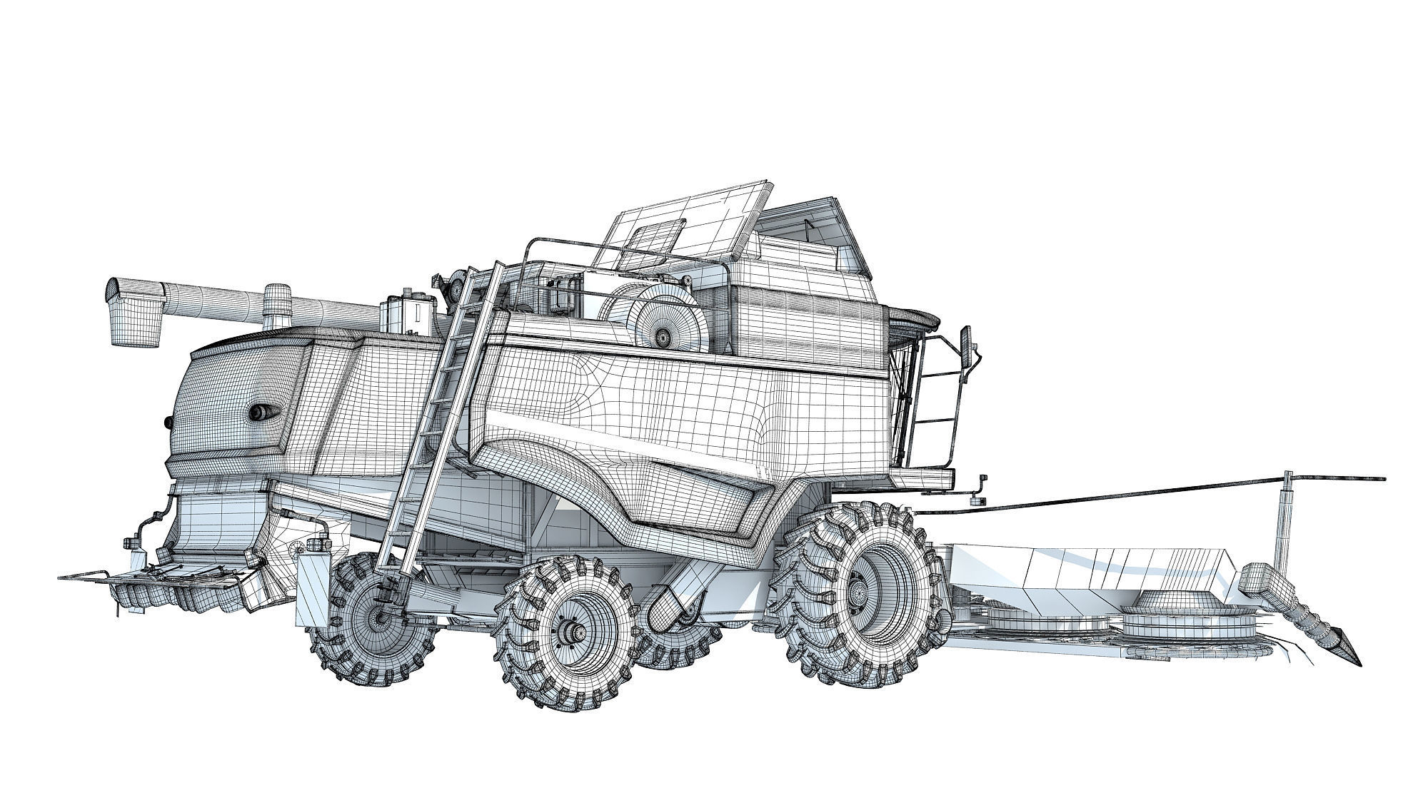  Combine Harvester 3D model_16