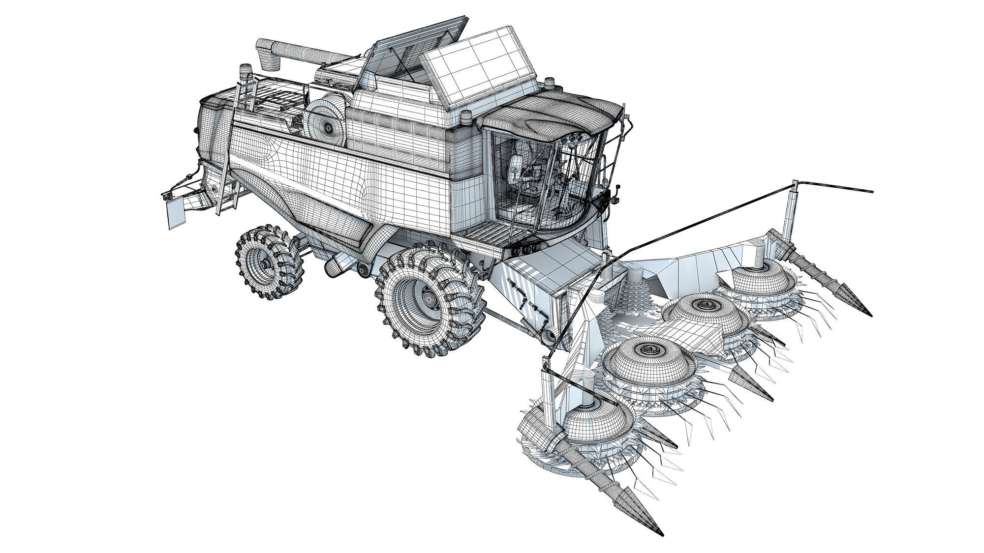  Combine Harvester 3D model_17