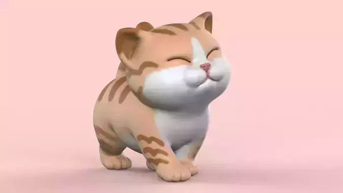 Cute Walking Kitten V1 STL for