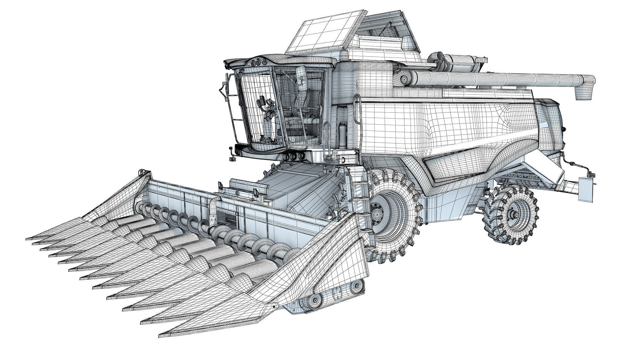 Combine Harvester 3D model_16