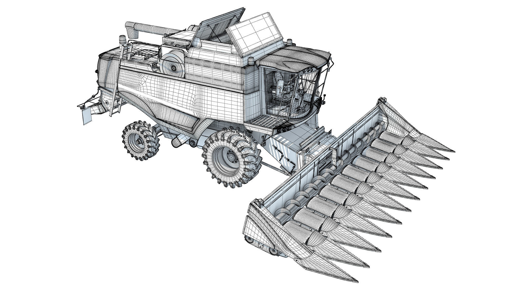 Combine Harvester 3D model_19