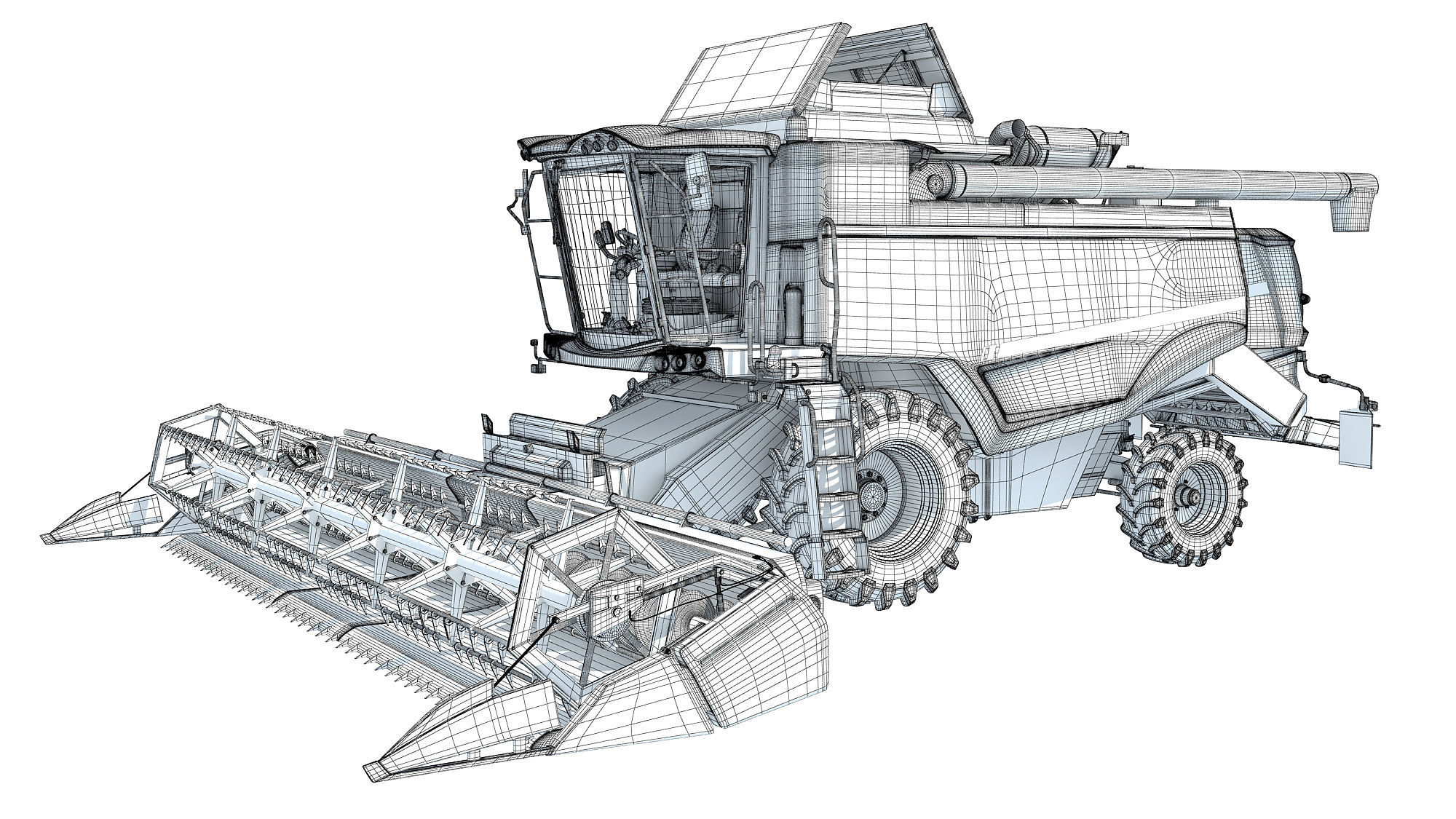 Combine Harvester 3D model_16