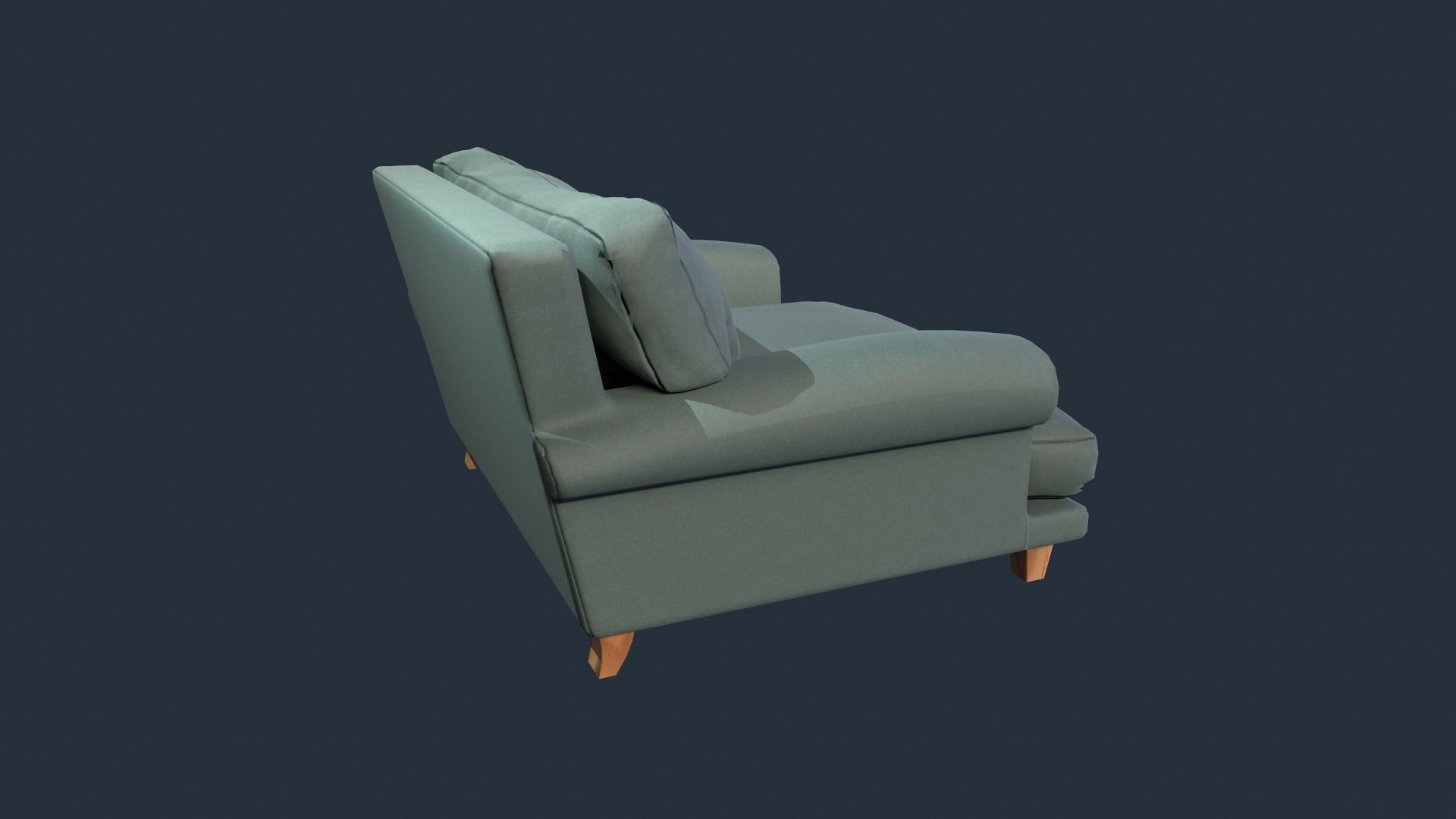 Light green Armchair Low-poly 3D model_5