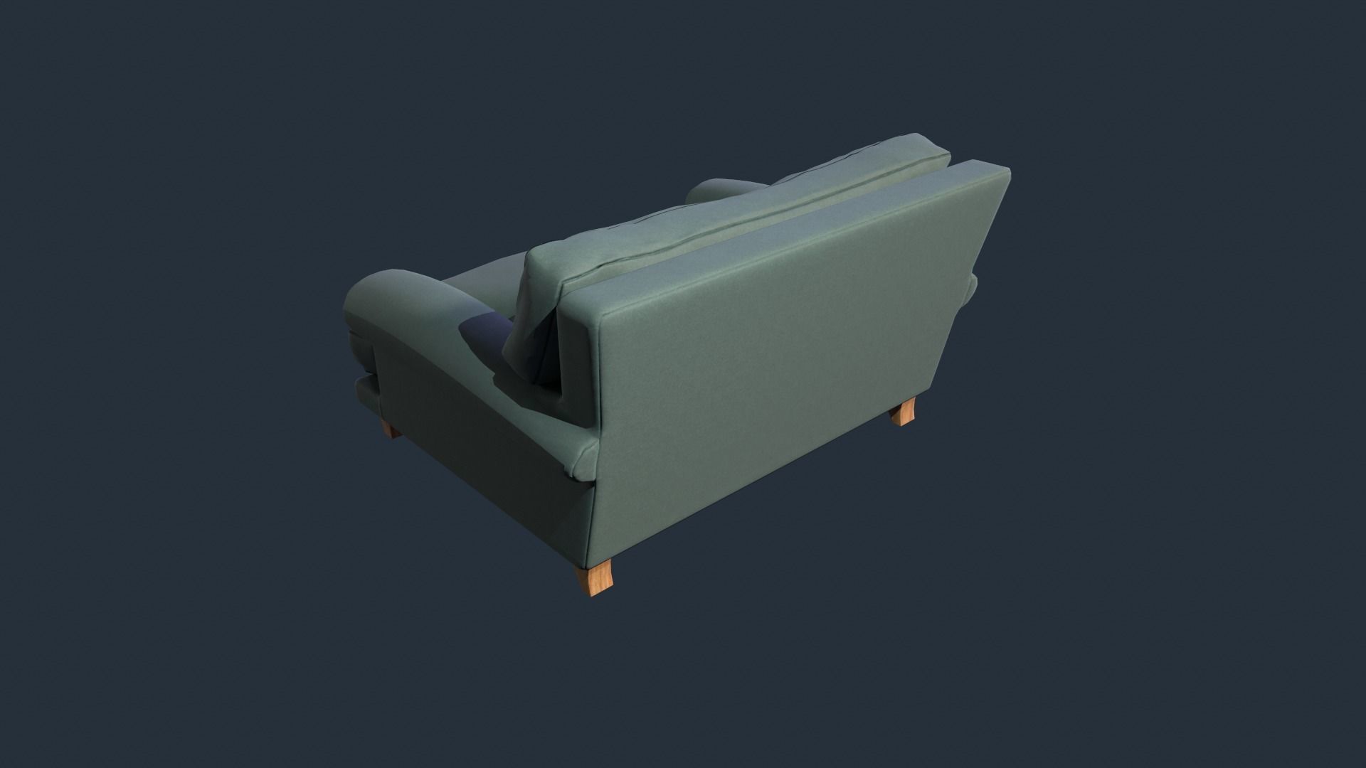 Light green Armchair Low-poly 3D model_6