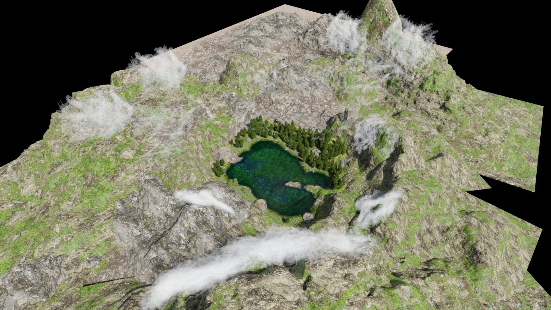 Lake Scene 3D model_7
