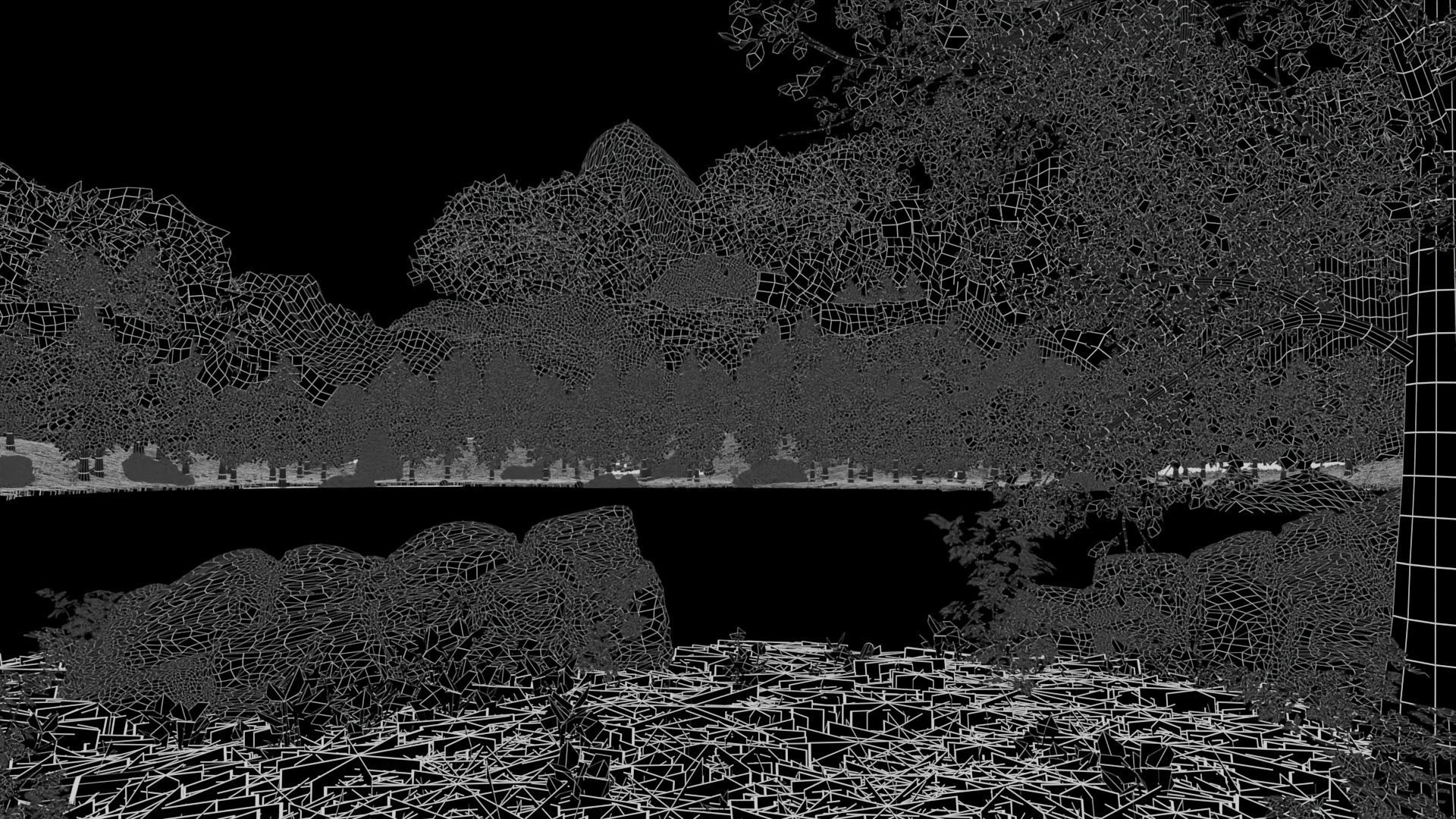 Lake Scene 3D model_9