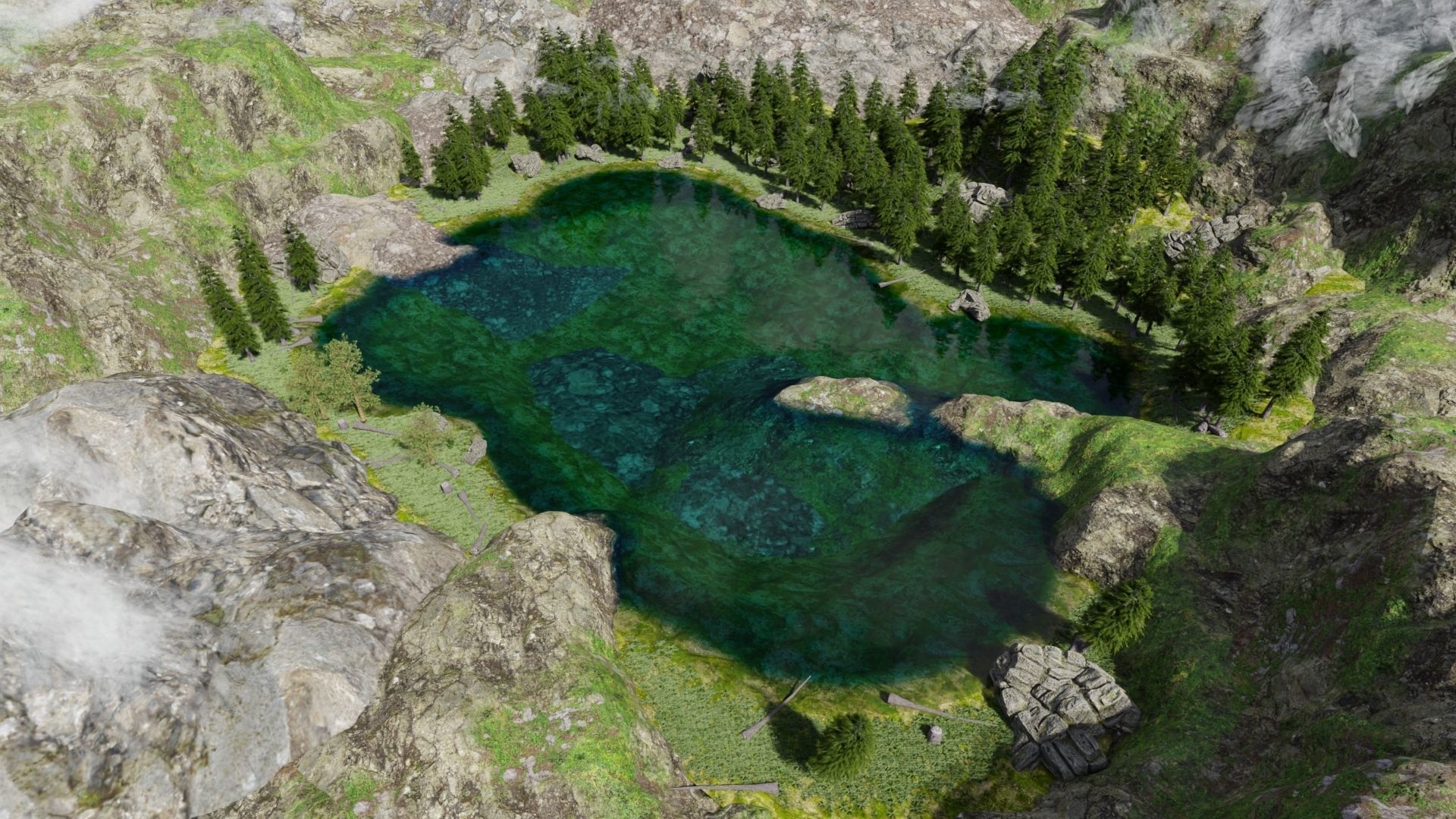 Lake Scene 3D model_6