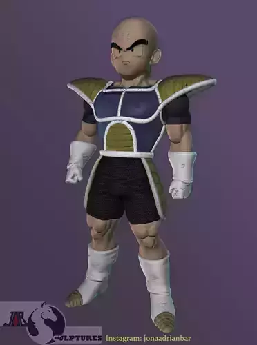 Krillin dragon ball character 3D print model