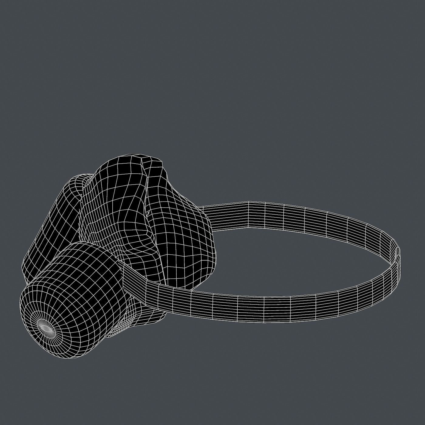 Gas mask helmet 3d model scifi Low-poly Low-poly 3D model Low-poly 3D model_6