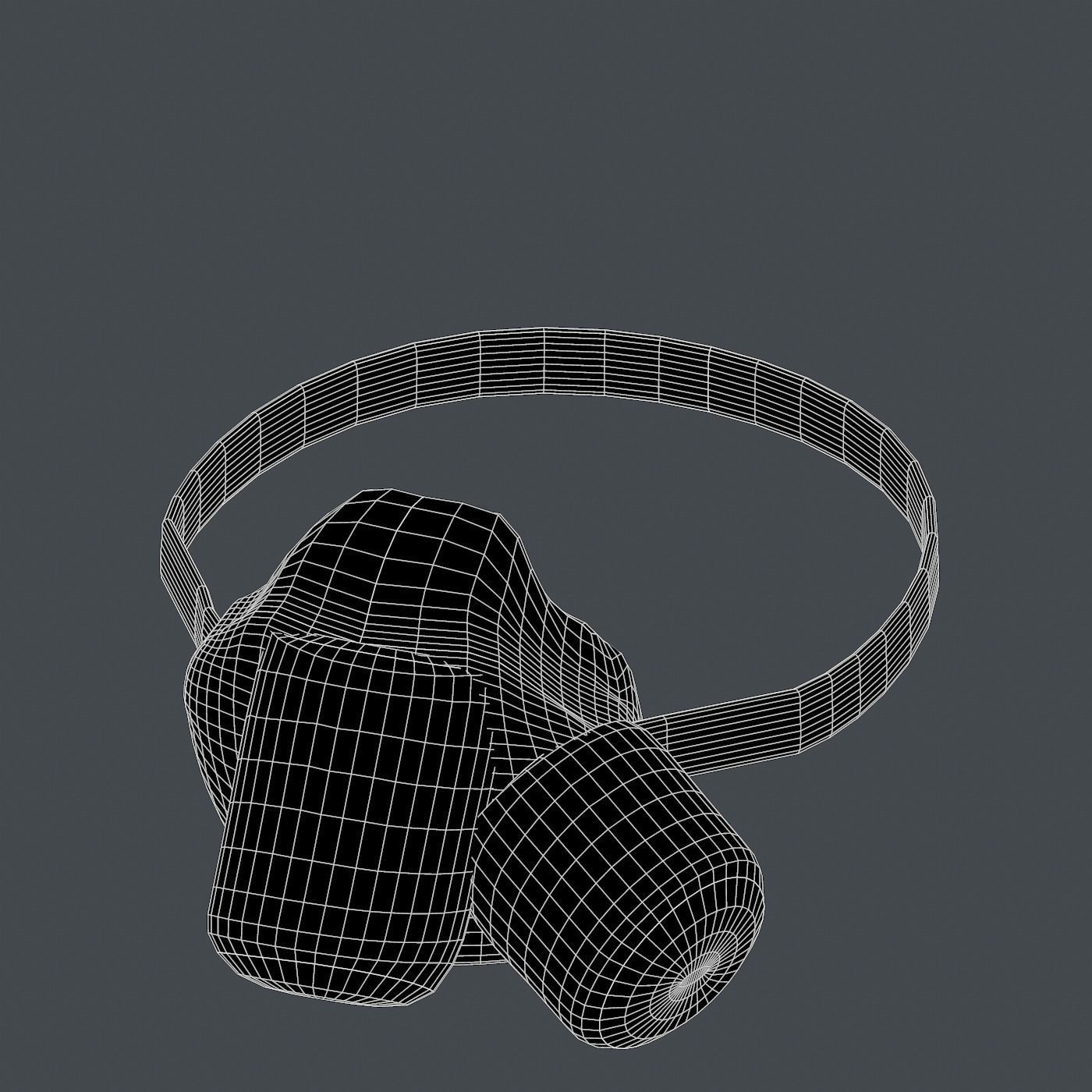 Gas mask helmet 3d model scifi Low-poly Low-poly 3D model Low-poly 3D model_7