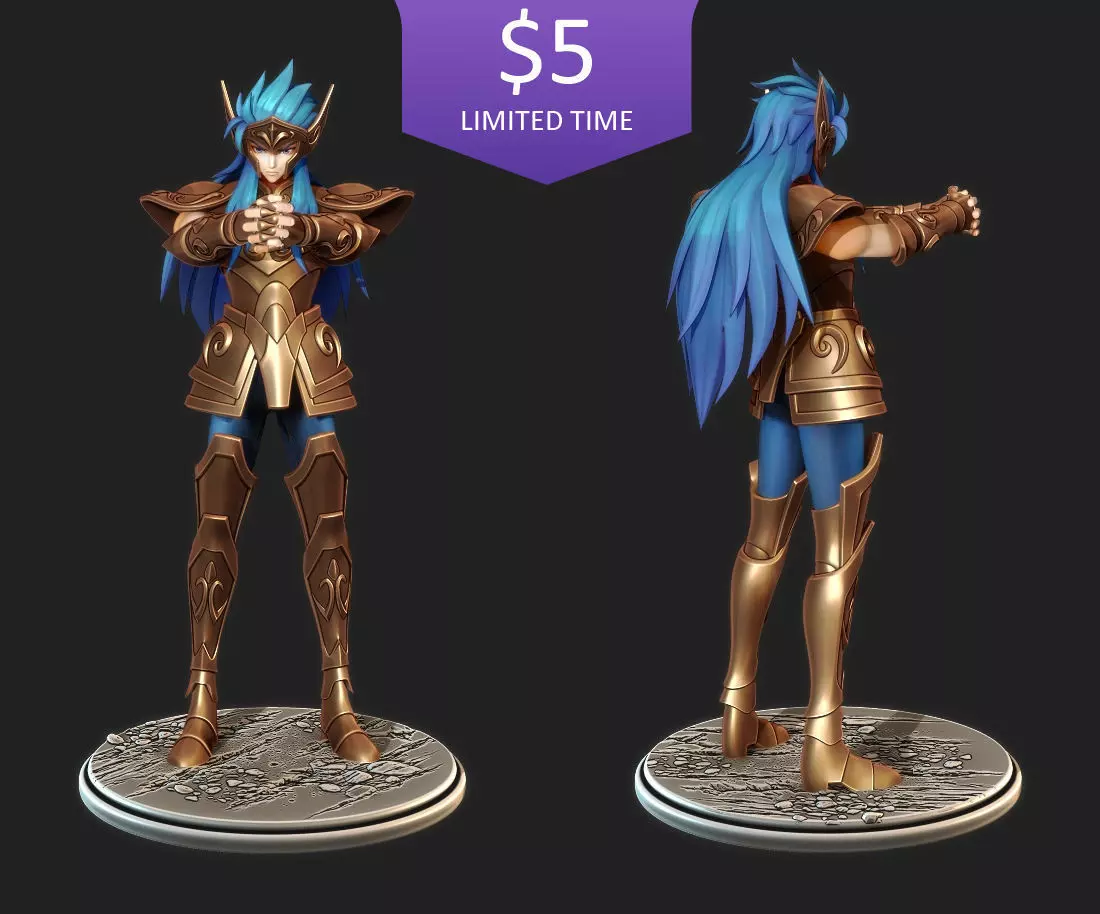 Saint Seiya Kamus Aquarius 3D print model_0