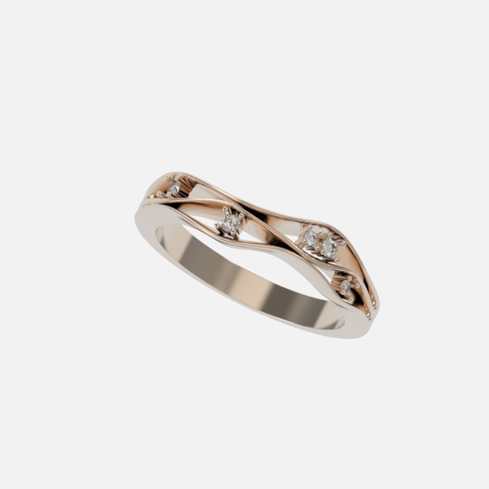 ring with stones 3D print model_8