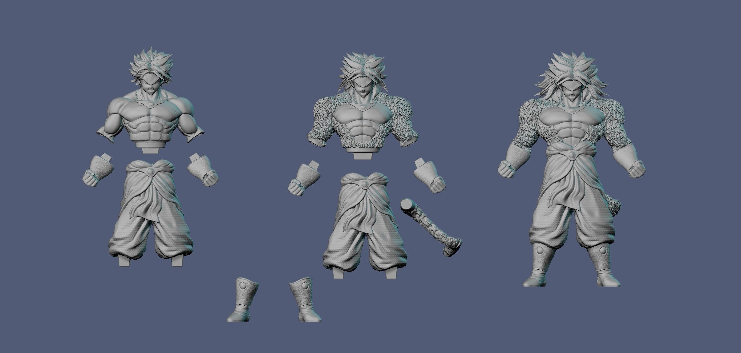 Broly SSJ4 3D print model_6