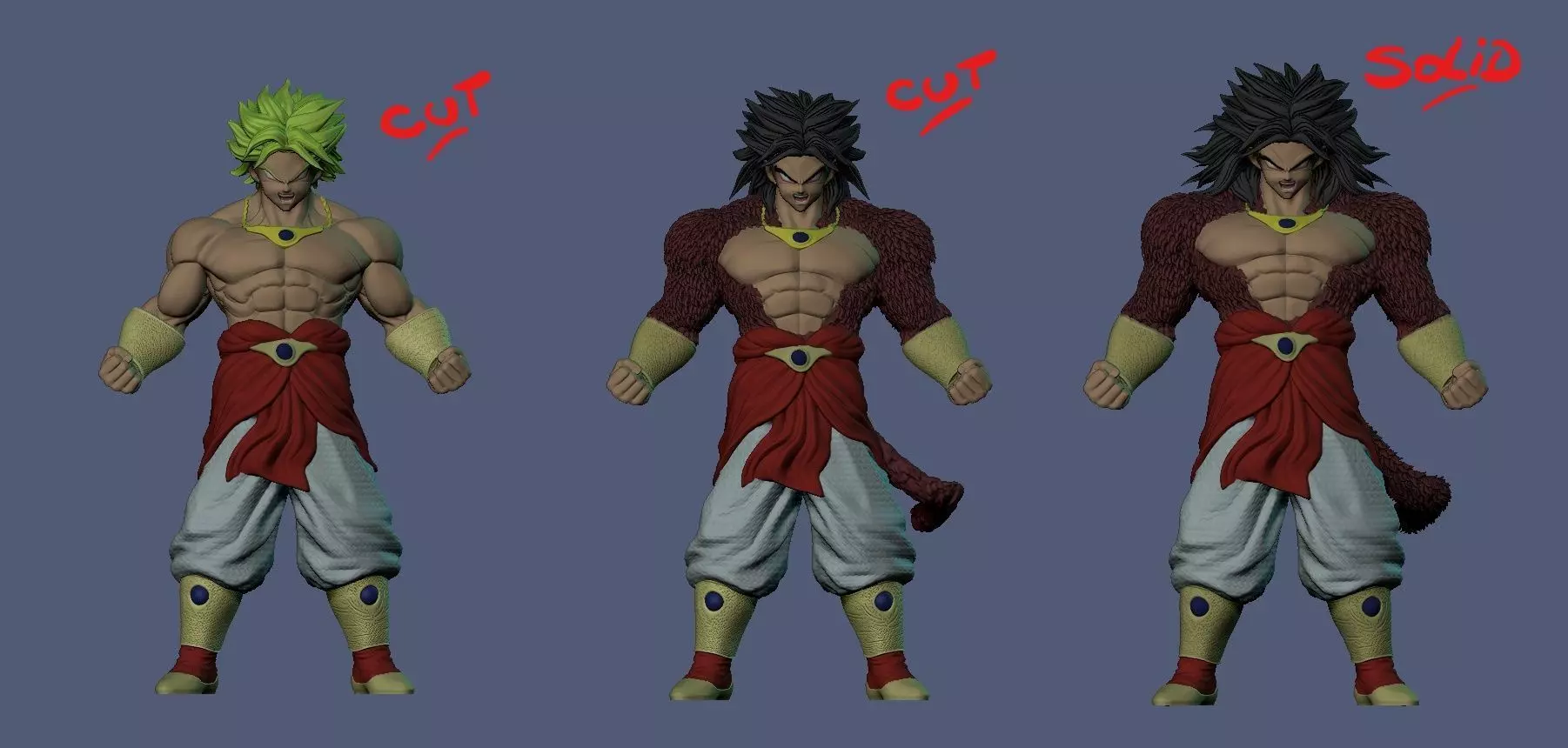Broly SSJ4 3D print model_0