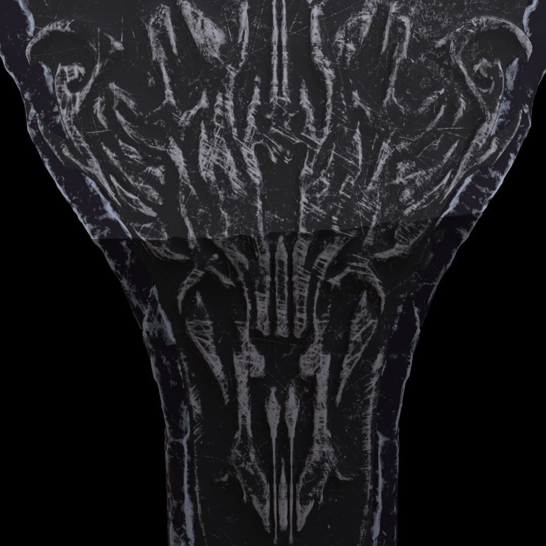 high quality fantasy shield Low-poly 3D model_7