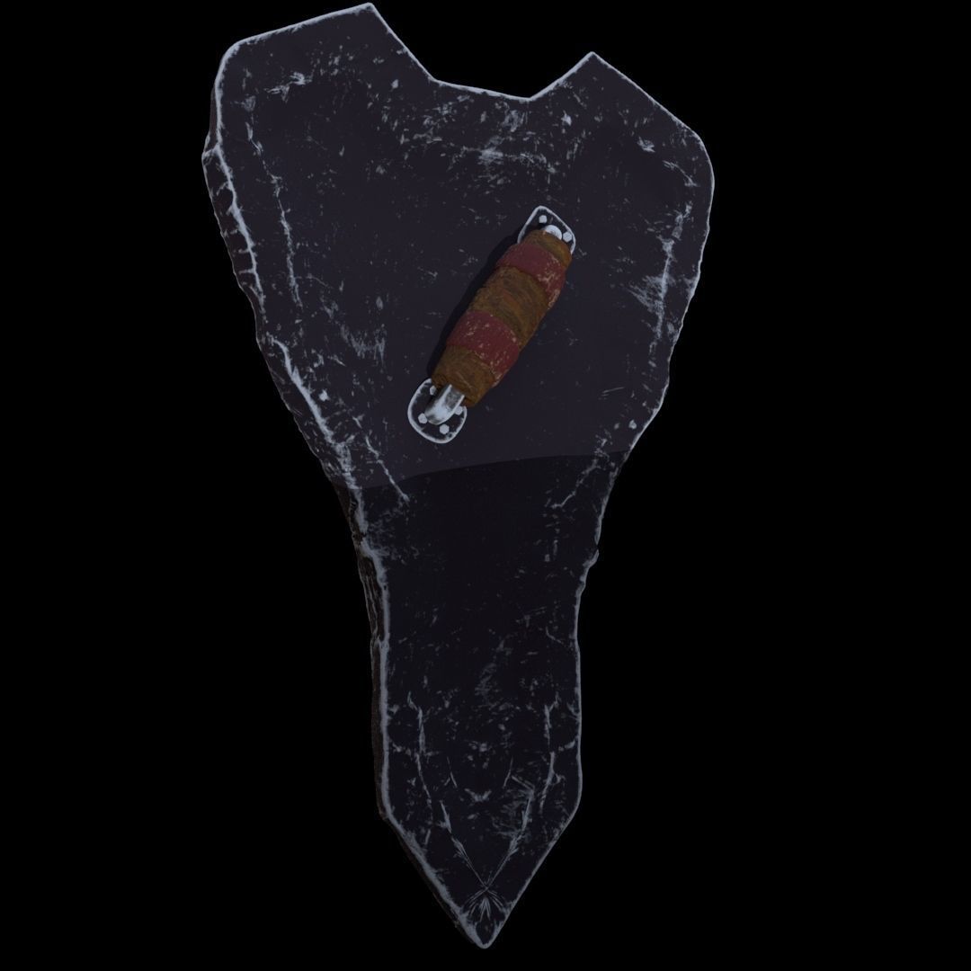 high quality fantasy shield Low-poly 3D model_9