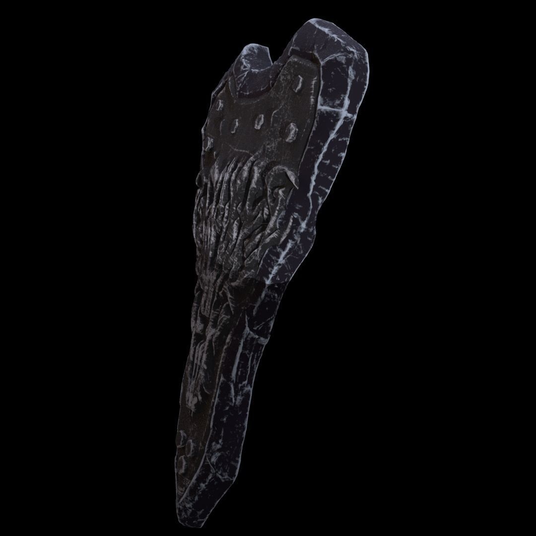 high quality fantasy shield Low-poly 3D model_1