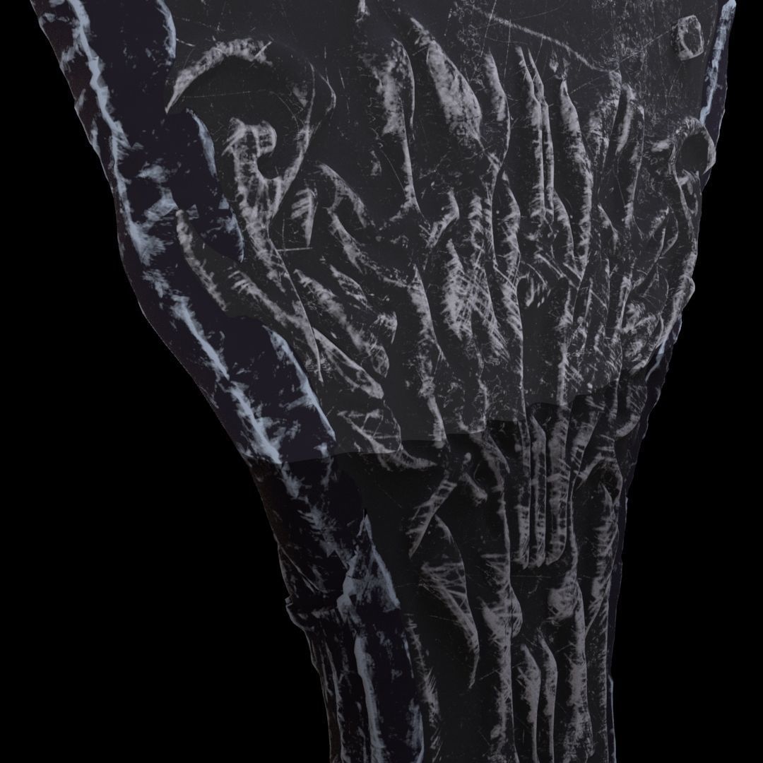 high quality fantasy shield Low-poly 3D model_4