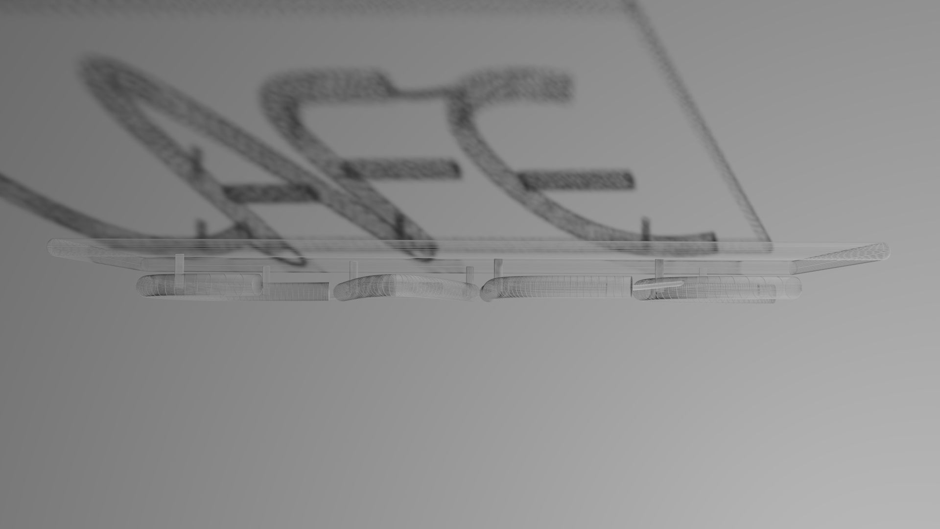 Cafe Neon Sign Low-poly 3D model_6