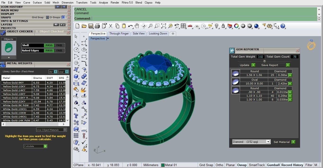 women ring 3D print model_3