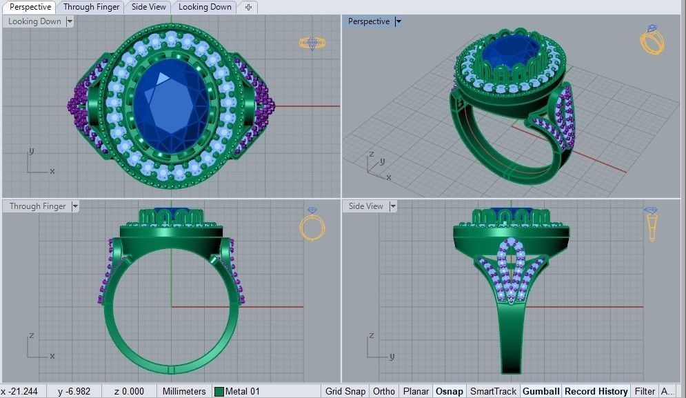 women ring 3D print model_4