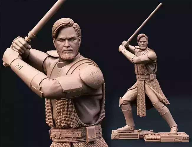 General Obi Wan Kenobi Star Wars 3D print model