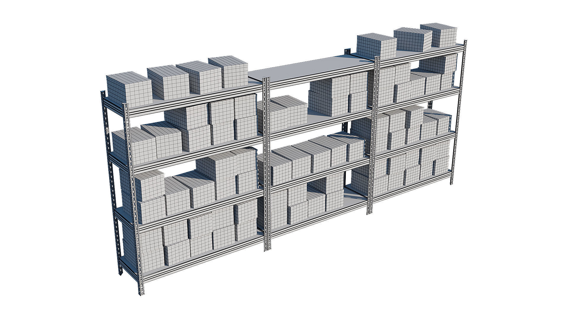 Warehouse Racking 3D model_11