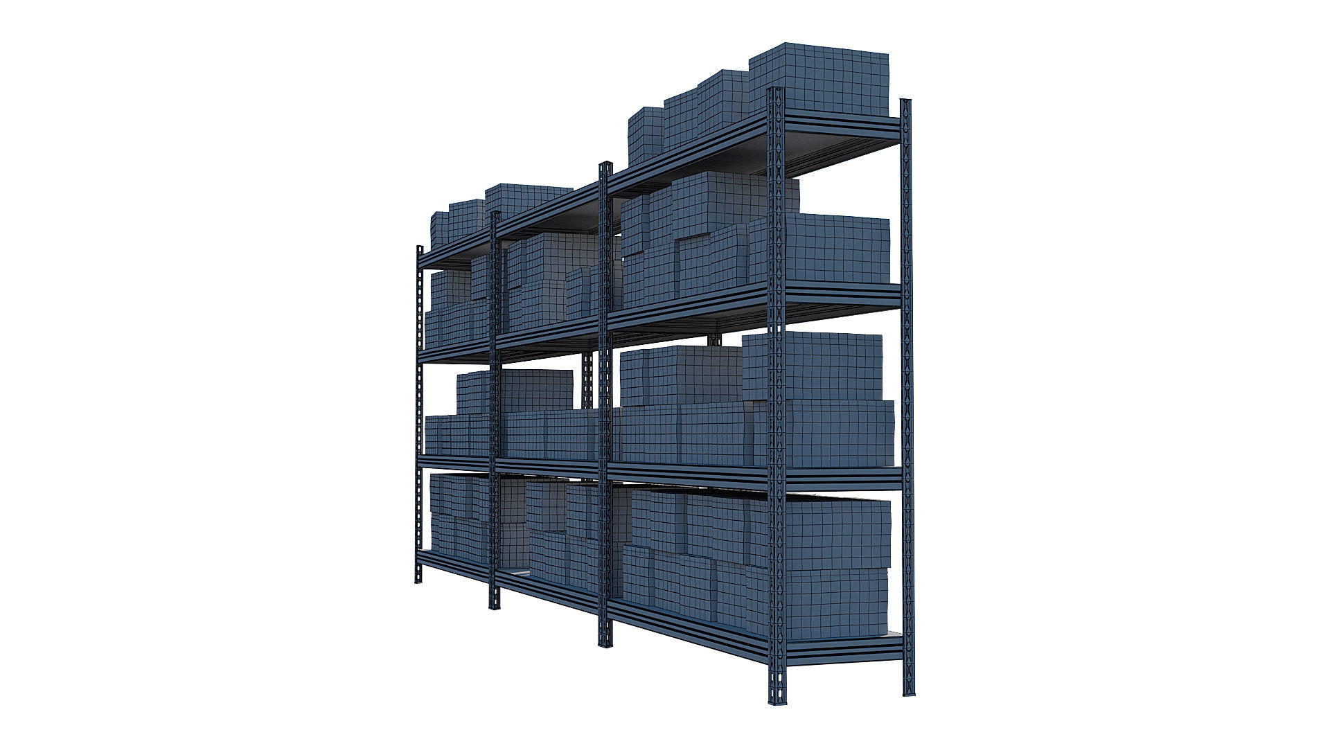 Warehouse Racking 3D model_16