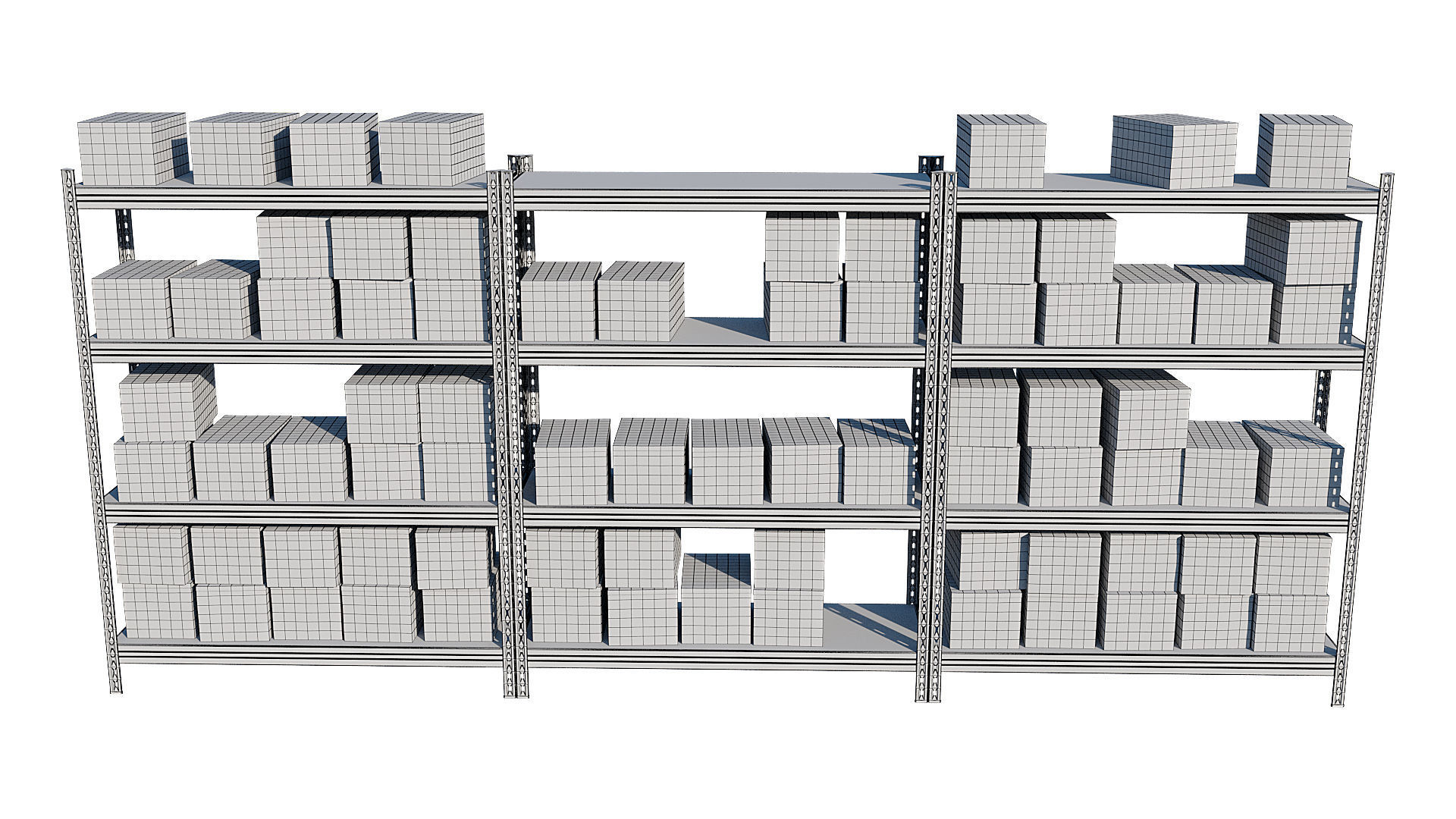 Warehouse Racking 3D model_12