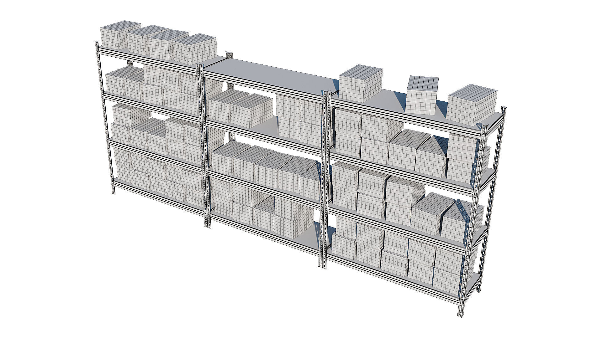 Warehouse Racking 3D model_13