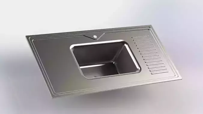 Kitchen Sink Design 1200mm x 600mm x 259mm Sheet Metal