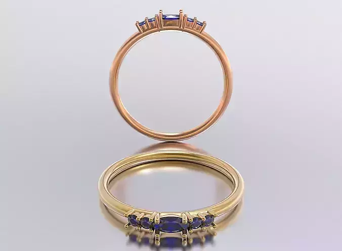 solitaire woman ring 3D print model