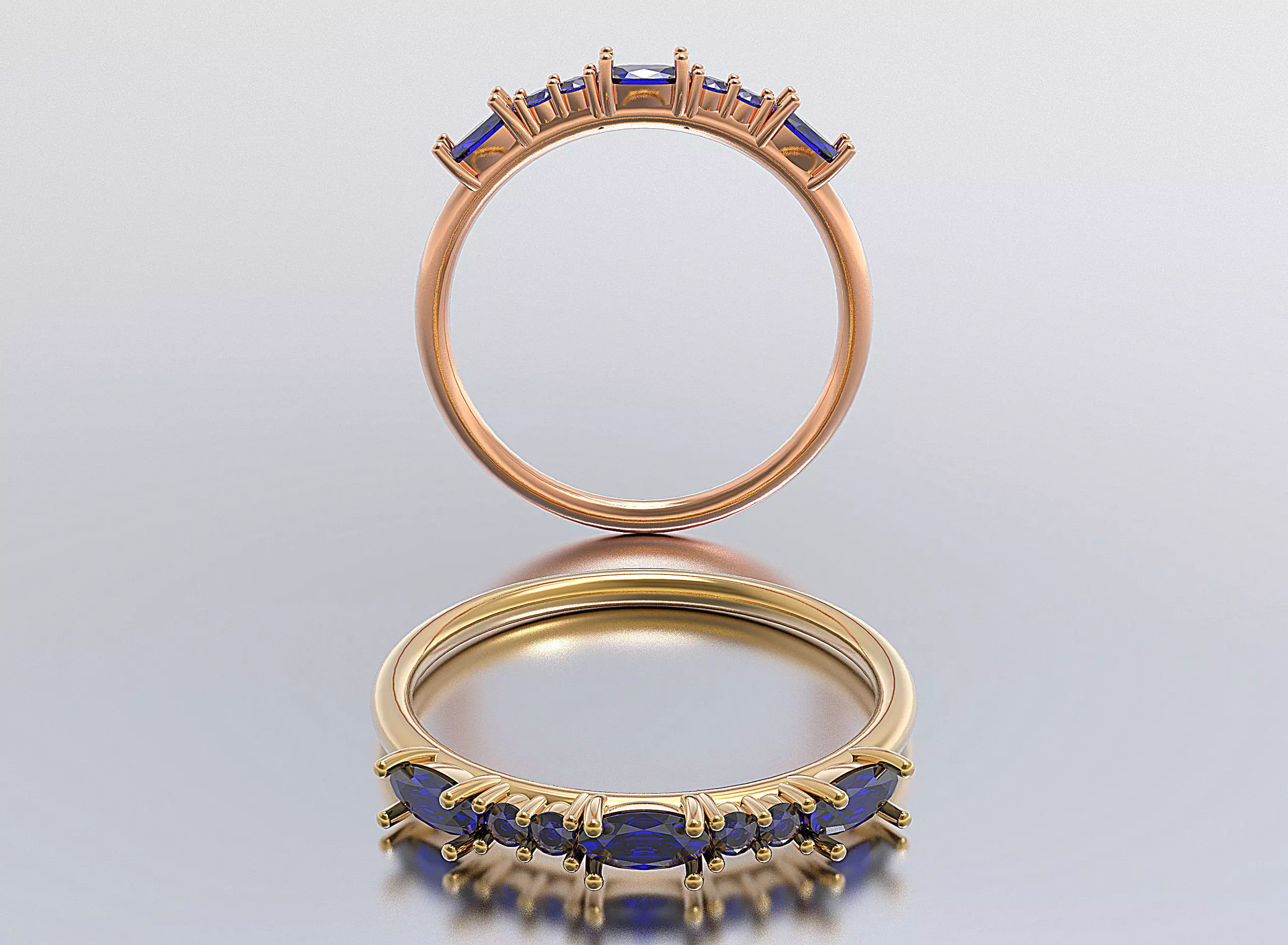 solitaire woman ring 3D print model_0