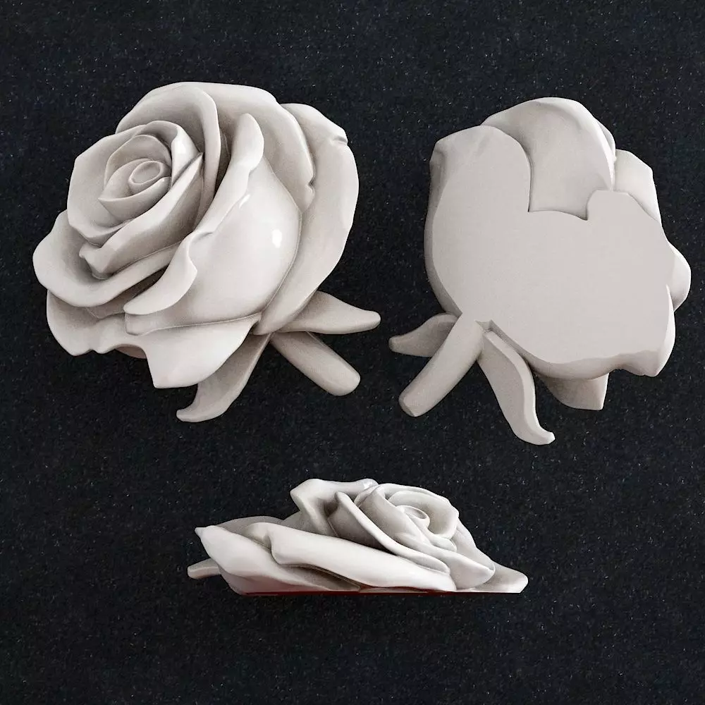 Jewelry pendant Rose flower 3D print model_0