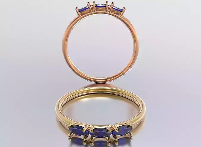 solitaire woman ring 3D print model