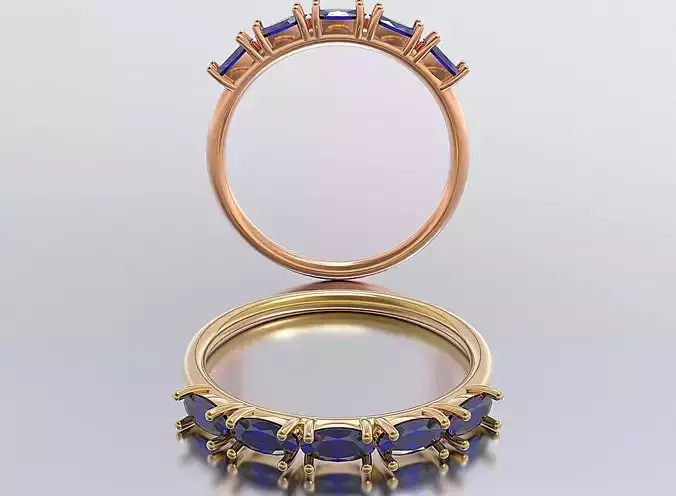 solitaire woman ring 3D print model