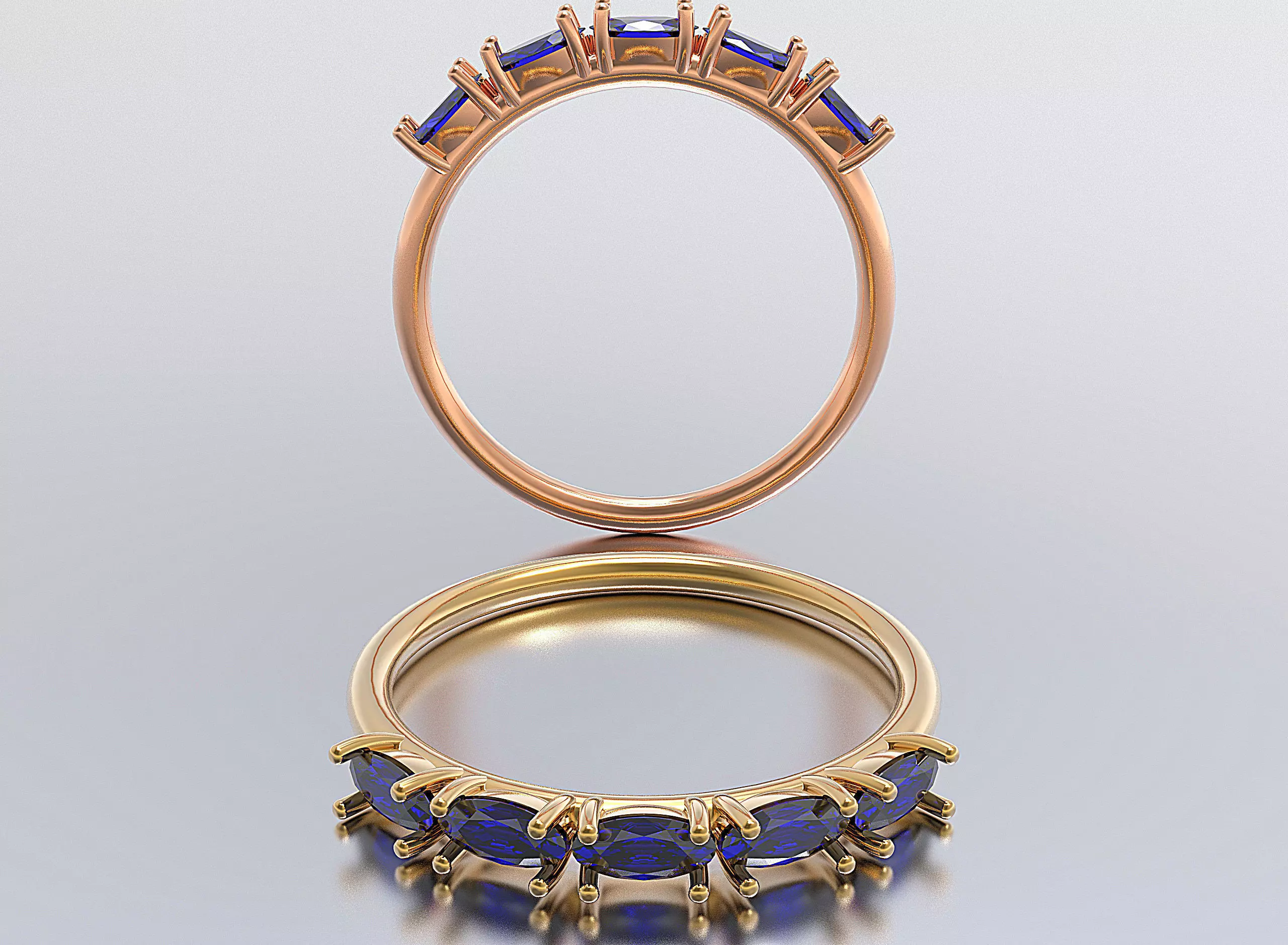 solitaire woman ring 3D print model_0