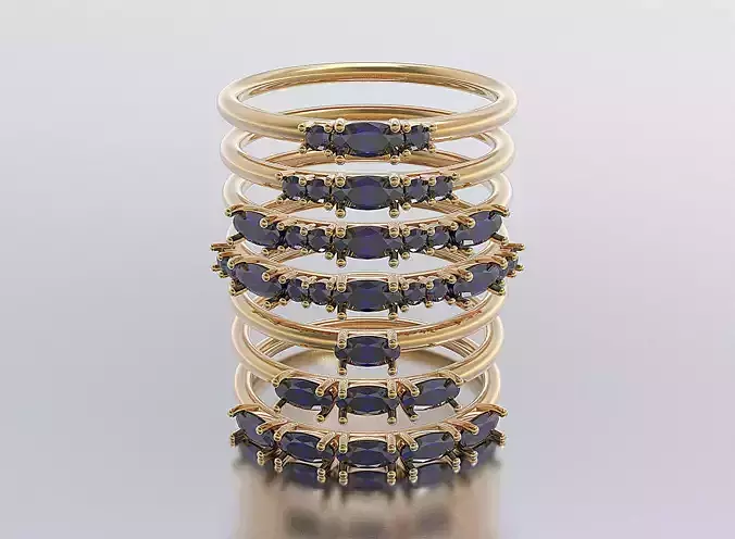 solitaire woman ring 3D Model Collection