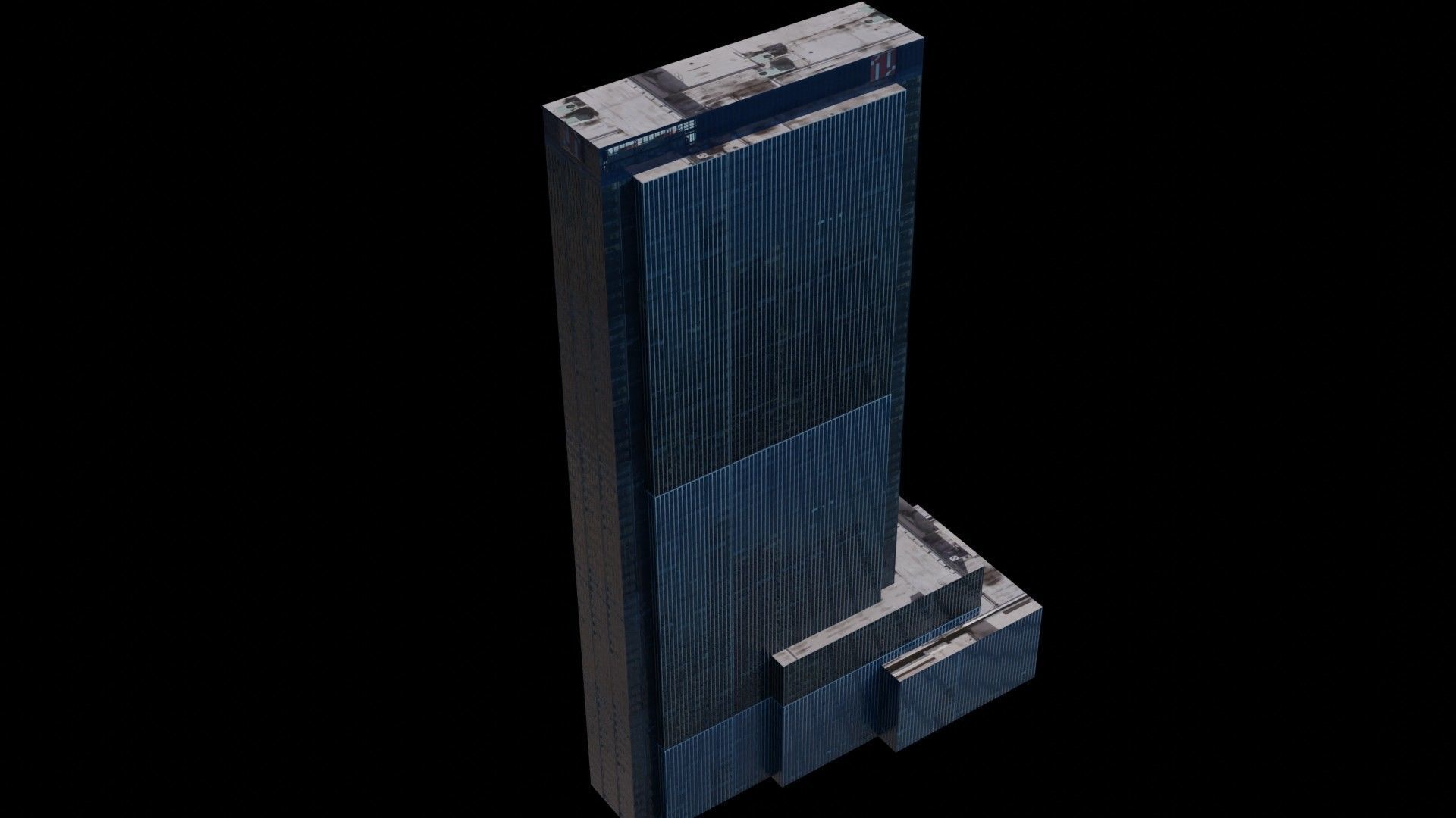 One Penn Plaza - NYC Low-poly 3D model_1