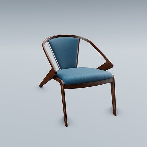 Portuguese Roots Lounge Chair Low-poly 3D model 3