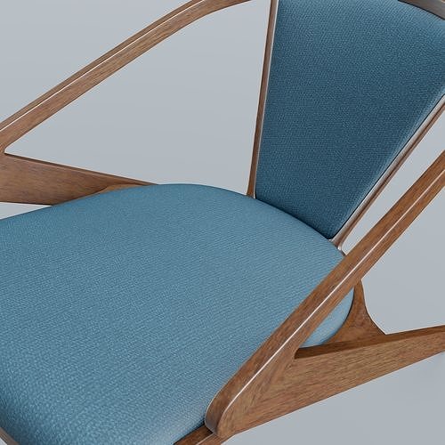 Portuguese Roots Lounge Chair Low-poly 3D model 6