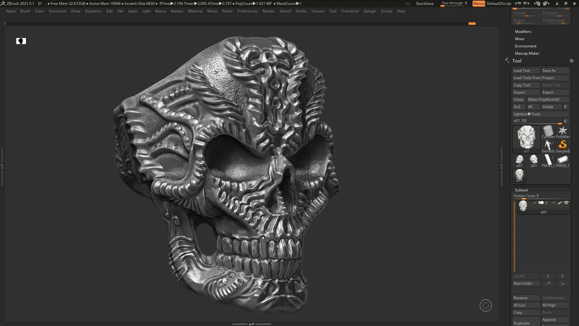 Ring Skull STL 3d model for 3d printing  3D print model_3