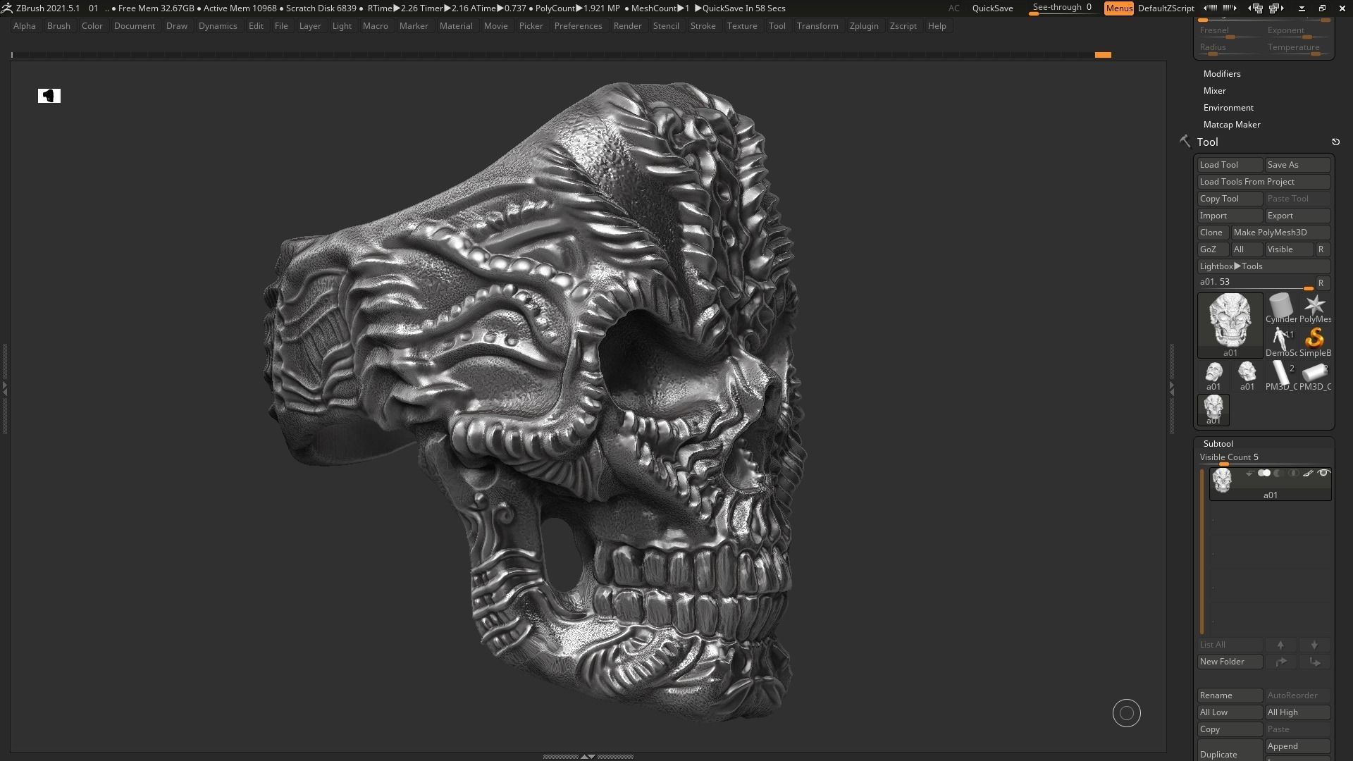 Ring Skull STL 3d model for 3d printing  3D print model_4