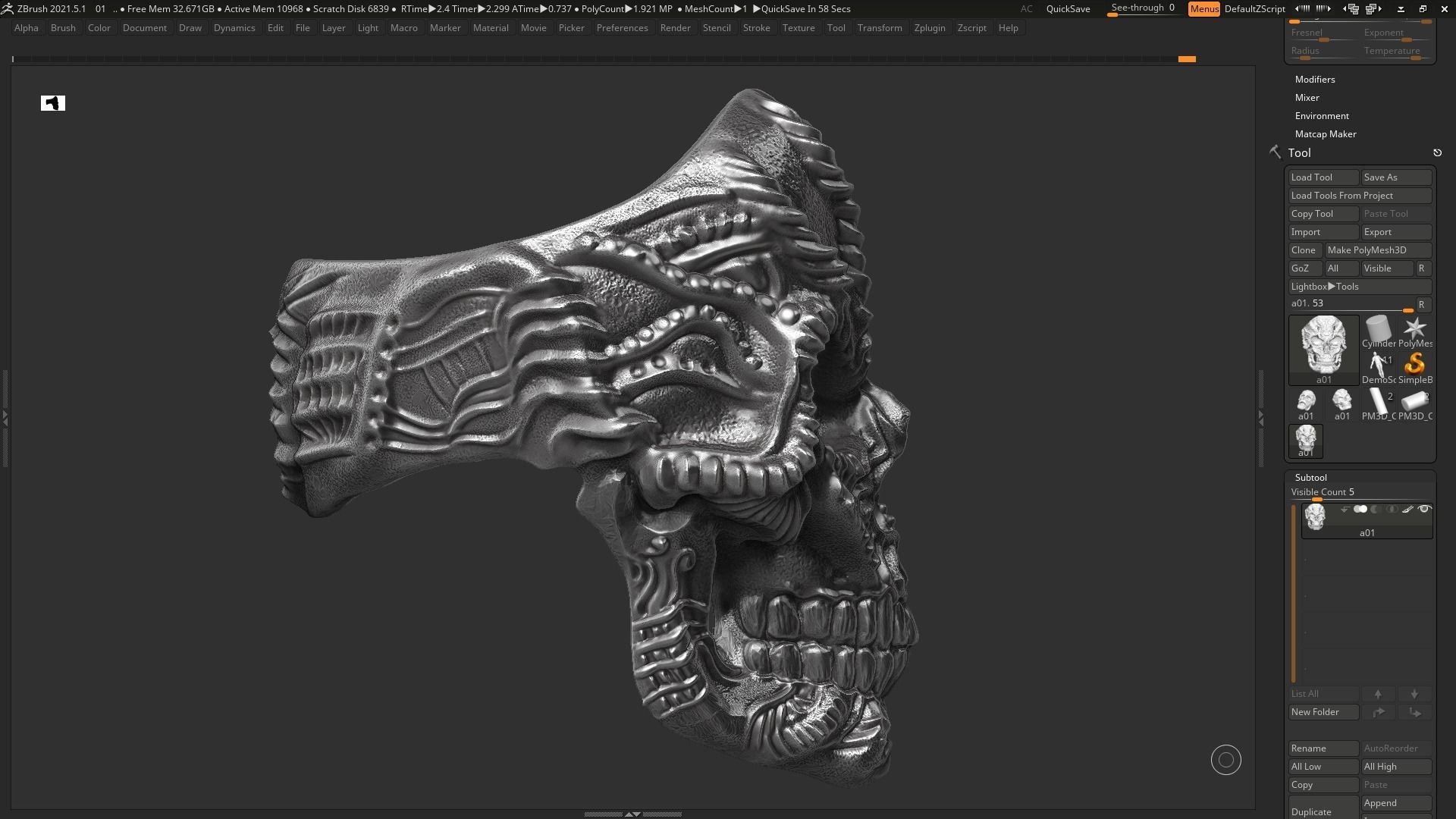 Ring Skull STL 3d model for 3d printing  3D print model_5