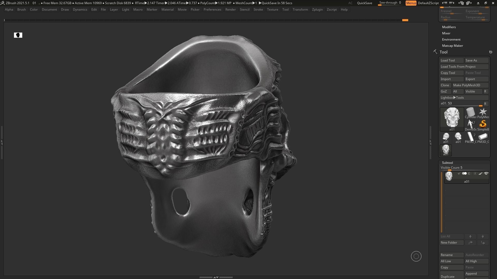 Ring Skull STL 3d model for 3d printing  3D print model_7